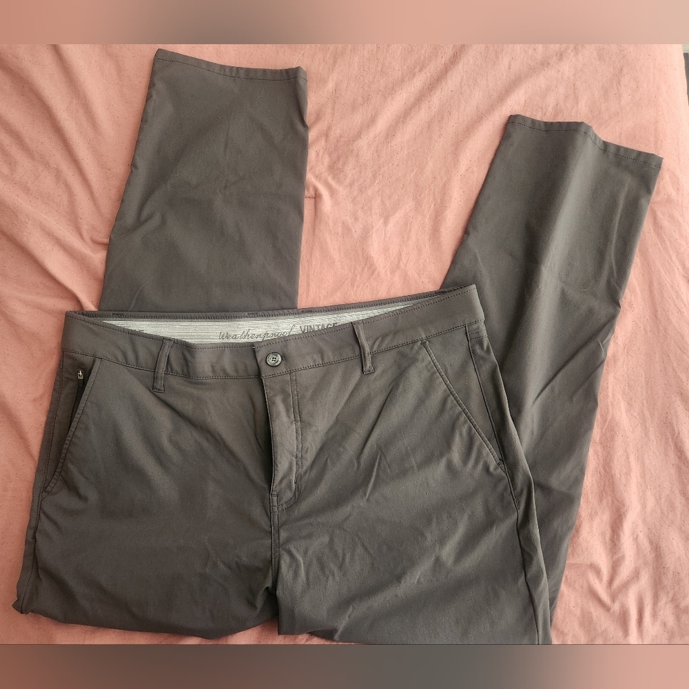 Weatherproof Vintage Chino Gray Men Pants Size 40x30 Golf Preppy